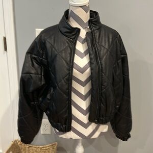 Vintage Havana medium quilted leather jacket bomber